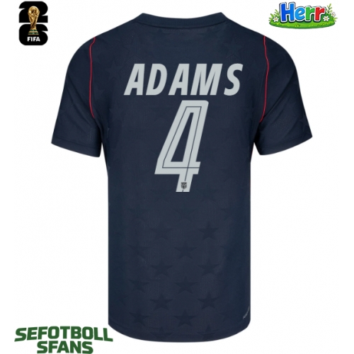 Förenta stater Tyler Adams #4 Bortatröja VM 2026 Kortärmad